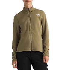 The North Face Cedar Trail Texture Grid Fleece Stand Collar Zip Front Jacket