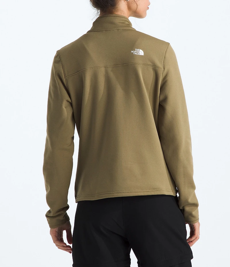 The North Face Cedar Trail Texture Grid Fleece Stand Collar Zip Front Jacket