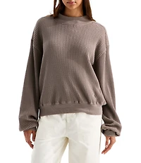 The North Face Chabot 2.0 Waffle Knit Mock Neck Rugged Utility Pullover