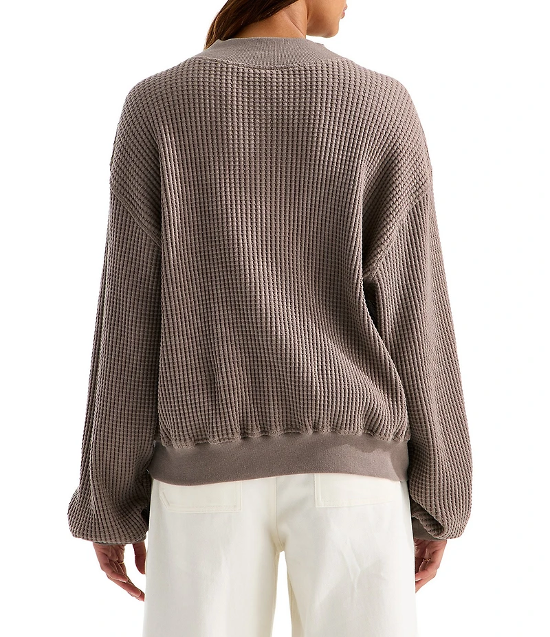 The North Face Chabot 2.0 Waffle Knit Mock Neck Rugged Utility Pullover
