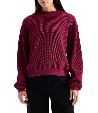 The North Face Chabot 2.0 Waffle Knit Mock Neck Rugged Utility Pullover