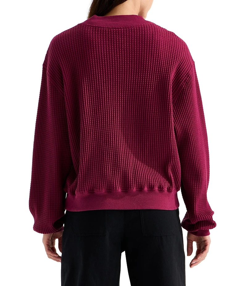 The North Face Chabot 2.0 Waffle Knit Mock Neck Rugged Utility Pullover