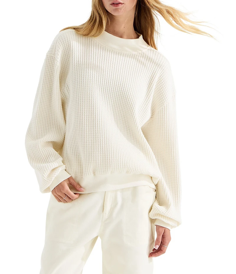 The North Face Chabot 2.0 Waffle Knit Mock Neck Rugged Utility Pullover