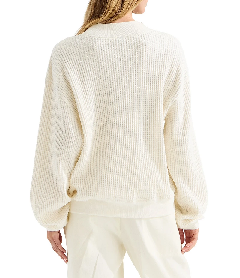 The North Face Chabot 2.0 Waffle Knit Mock Neck Rugged Utility Pullover