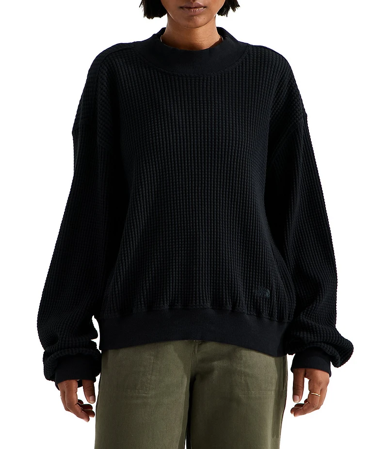 The North Face Chabot 2.0 Waffle Knit Mock Neck Rugged Utility Pullover