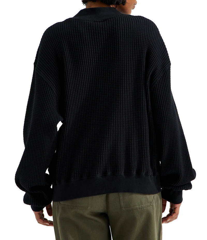 The North Face Chabot 2.0 Waffle Knit Mock Neck Rugged Utility Pullover