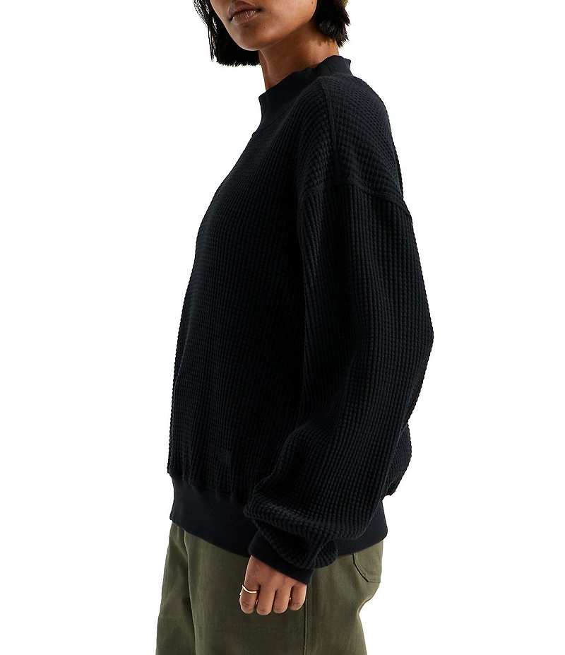 The North Face Chabot 2.0 Waffle Knit Mock Neck Rugged Utility Pullover