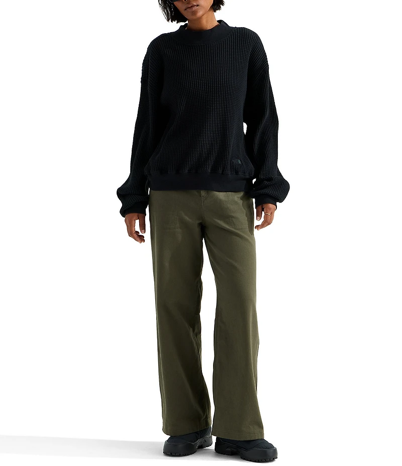 The North Face Chabot 2.0 Waffle Knit Mock Neck Rugged Utility Pullover
