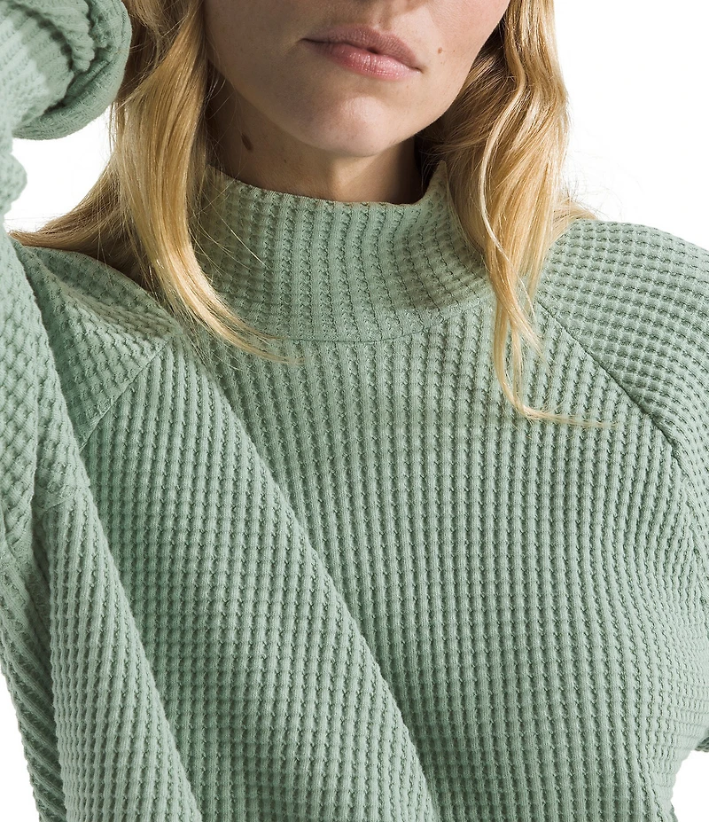 The North Face Chabot Cotton Thermal Knit Mock Neck Long Sleeve Top