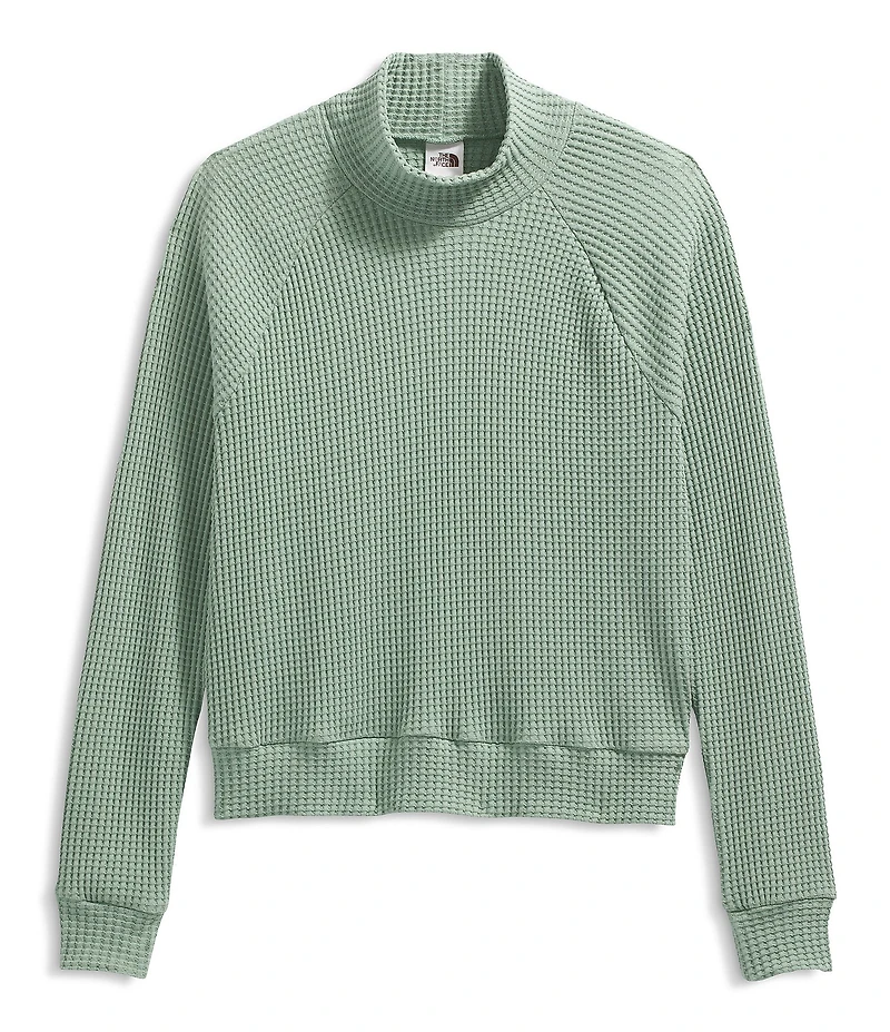 The North Face Chabot Cotton Thermal Knit Mock Neck Long Sleeve Top