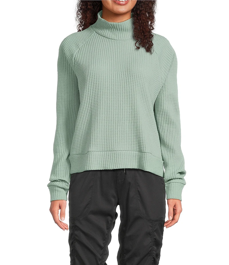 The North Face Chabot Cotton Thermal Knit Mock Neck Long Sleeve Top