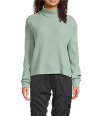 The North Face Chabot Cotton Thermal Knit Mock Neck Long Sleeve Top