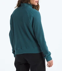 The North Face Chabot Cotton Thermal Knit Mock Neck Long Sleeve Top