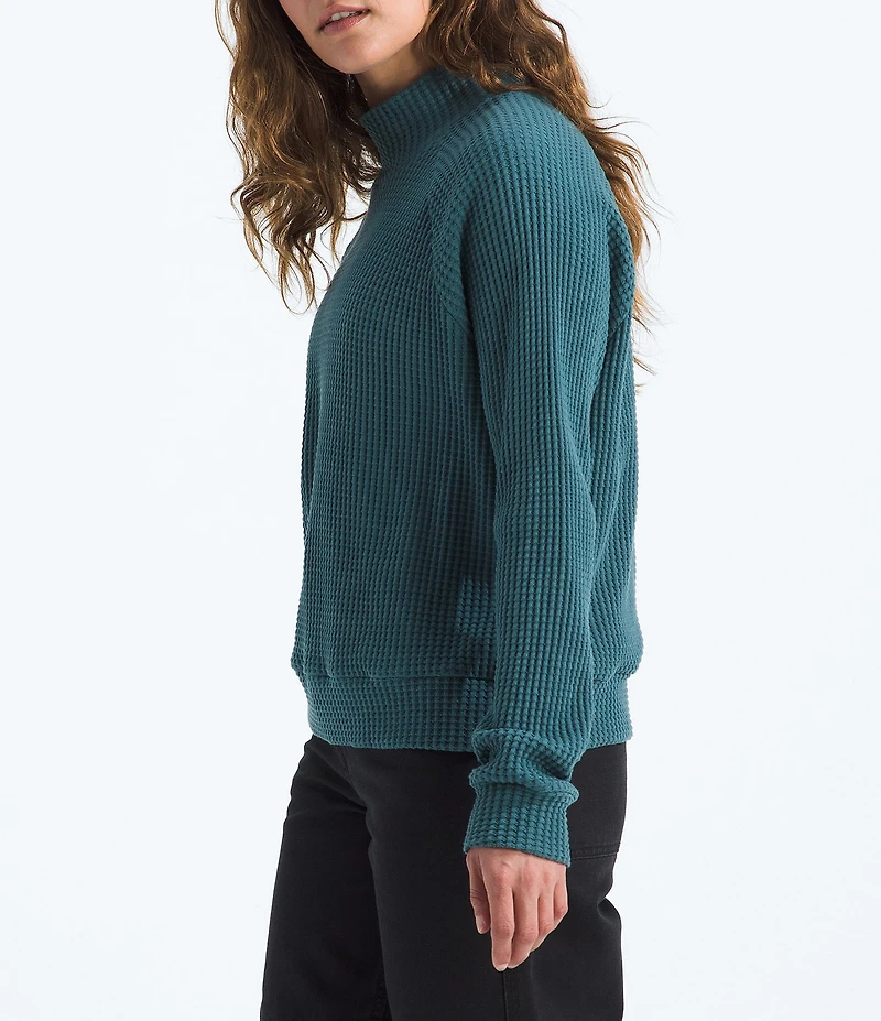 The North Face Chabot Cotton Thermal Knit Mock Neck Long Sleeve Top