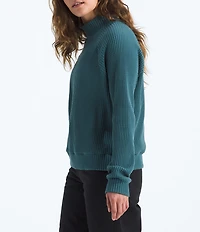The North Face Chabot Cotton Thermal Knit Mock Neck Long Sleeve Top