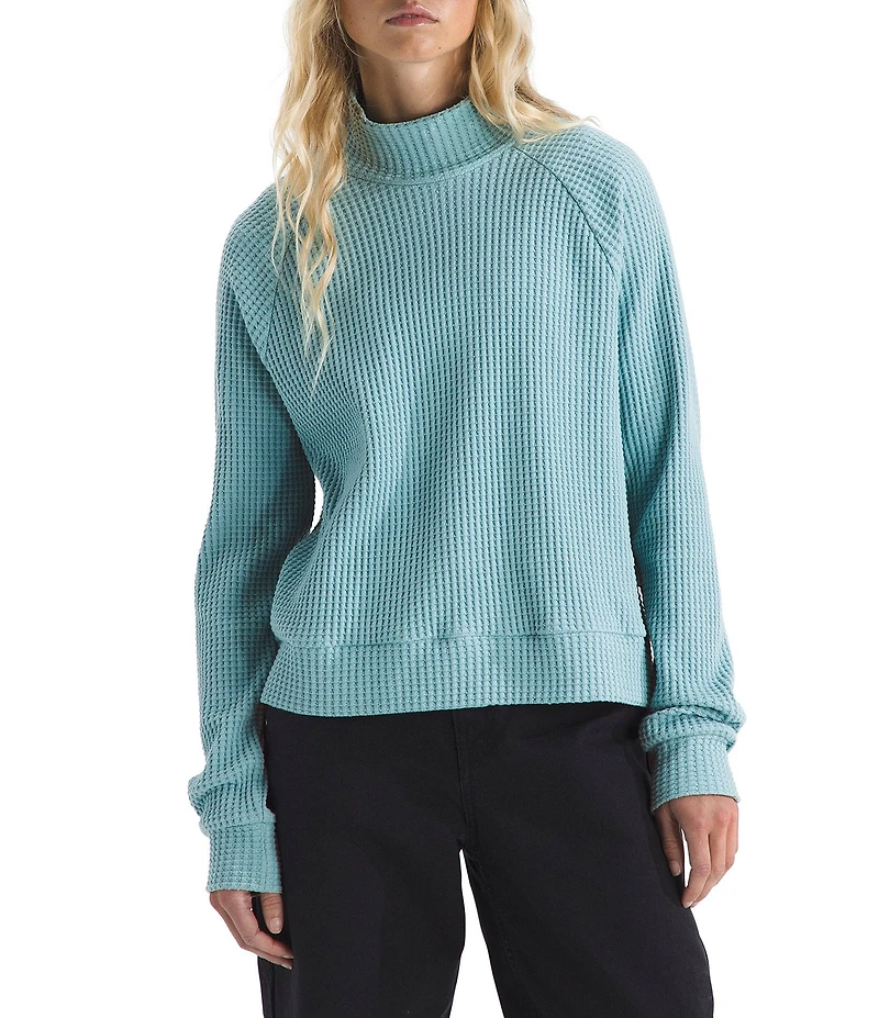 The North Face Chabot Cotton Thermal Knit Mock Neck Long Sleeve Top