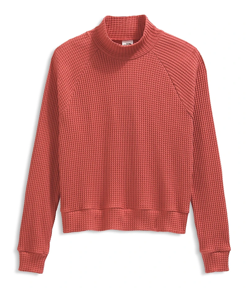 The North Face Chabot Cotton Thermal Knit Mock Neck Long Sleeve Top