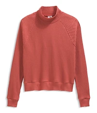 The North Face Chabot Cotton Thermal Knit Mock Neck Long Sleeve Top