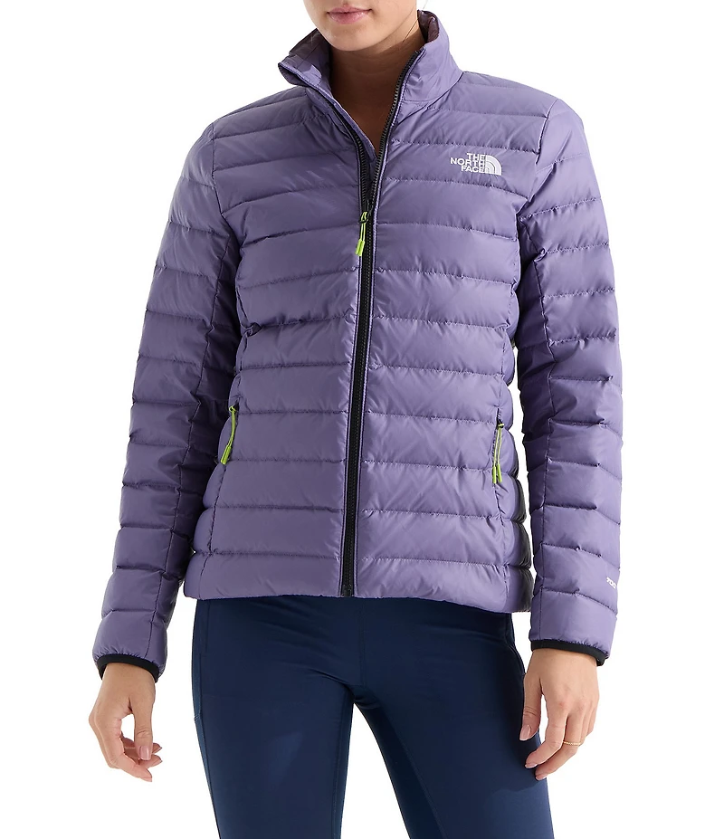 The North Face Classic Down Stand Collar Zip Front Puffer Jacket