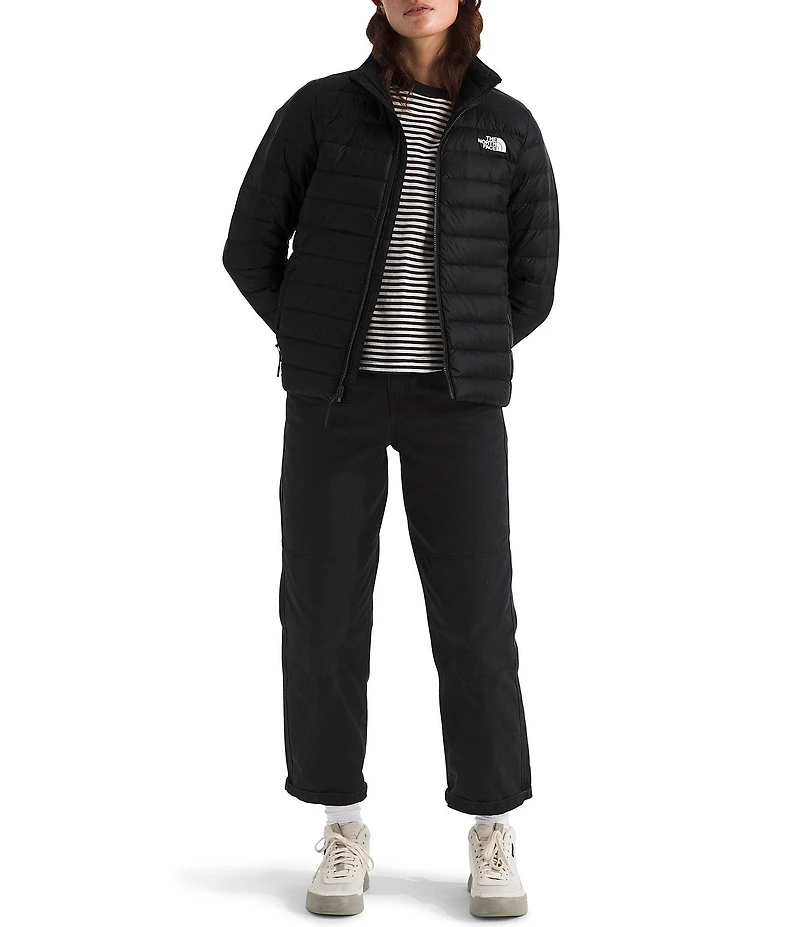 The North Face Classic Down Stand Collar Zip Front Puffer Jacket
