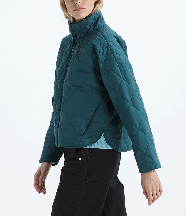 The North Face Diamond Quilt Peak Insulated Zip Front Jacket at