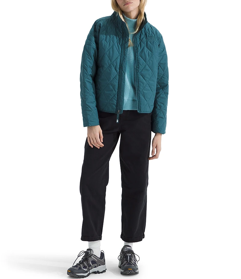 The North Face Diamond Quilt Peak Insulated Zip Front Jacket