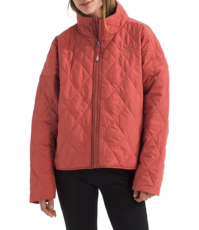 The North Face Diamond Quilt Peak Insulated Zip Front Jacket