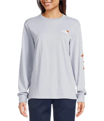 The North Face Evolution Butterfly Crew Neck Long Sleeve Graphic Knit Tee
