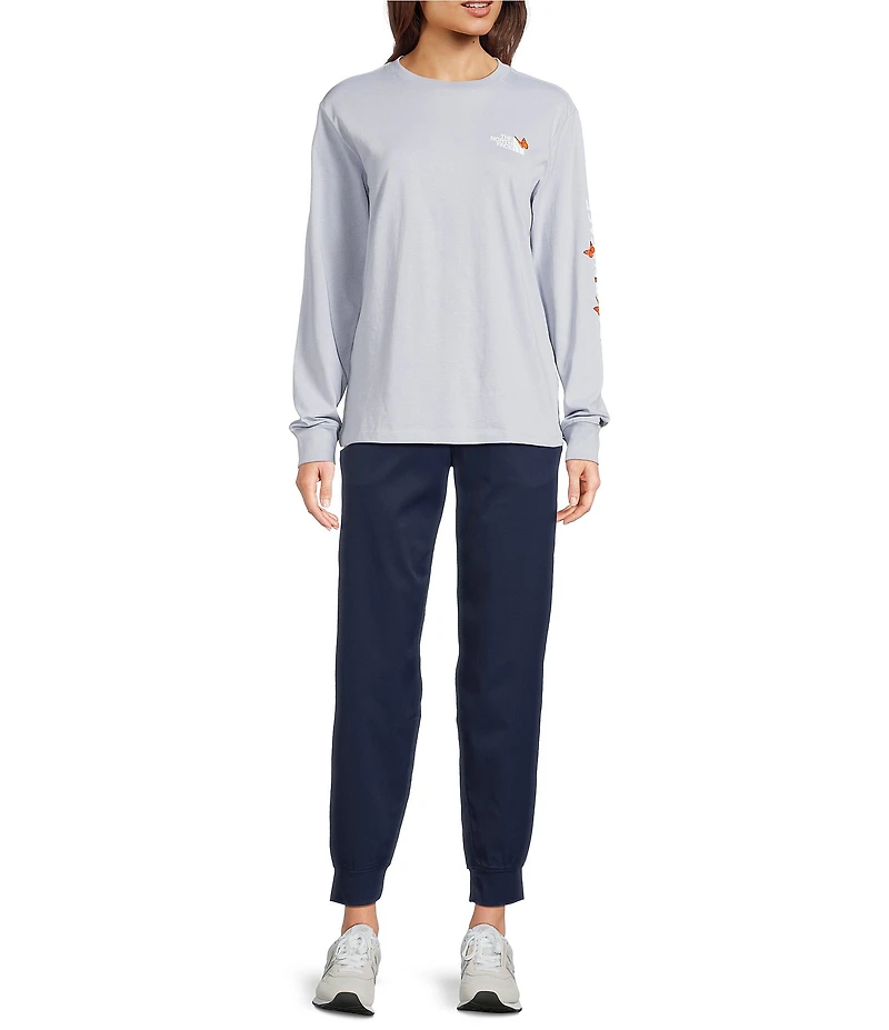 The North Face Evolution Butterfly Crew Neck Long Sleeve Graphic Knit Tee