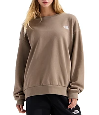 The North Face Evolution Embroidered Logo Crew Neck Long Sleeve Pullover