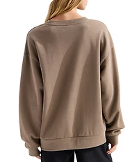 The North Face Evolution Embroidered Logo Crew Neck Long Sleeve Pullover