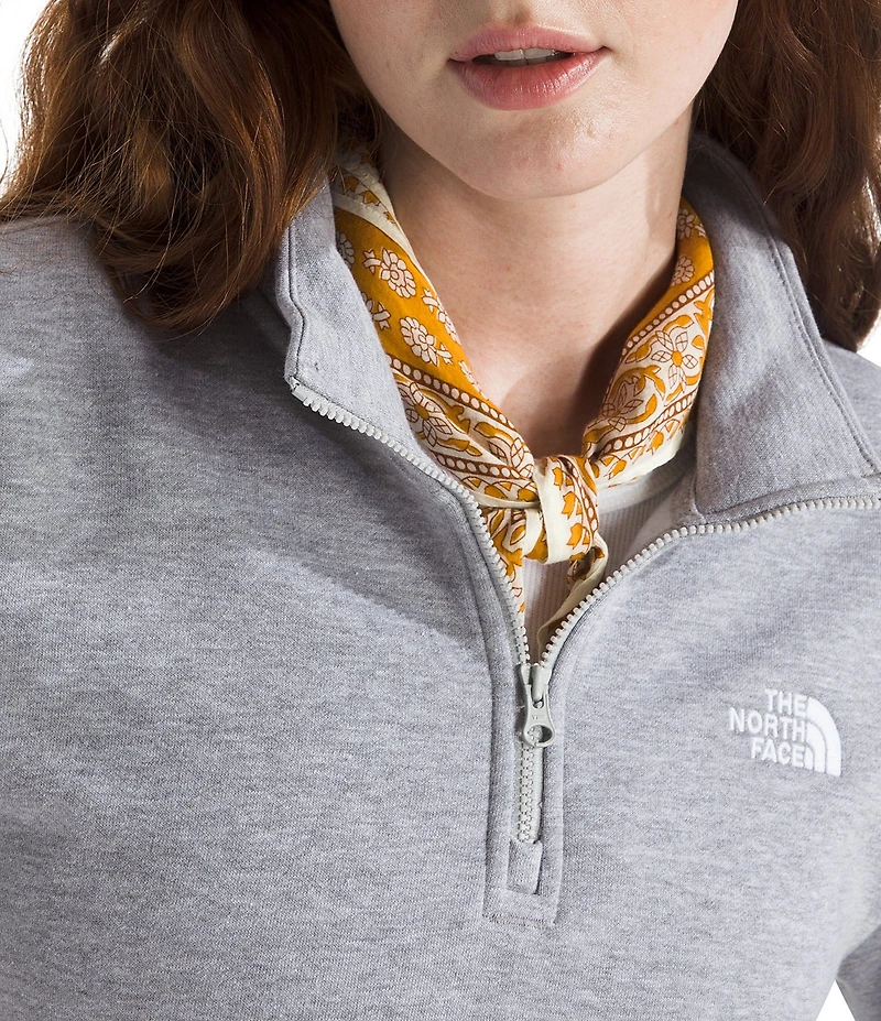 The North Face Evolution Embroidered Logo Mock Neck Quarter Zip Pullover