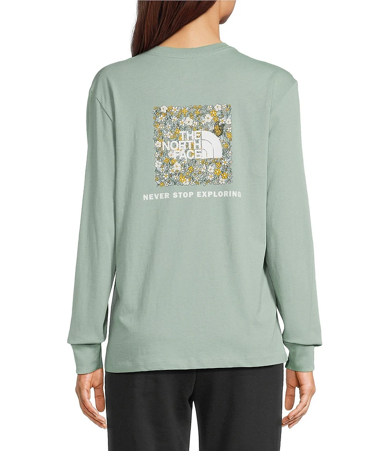 The North Face Evolution Floral Box Crew Neck Long Sleeve Graphic Relaxed Fit Tee