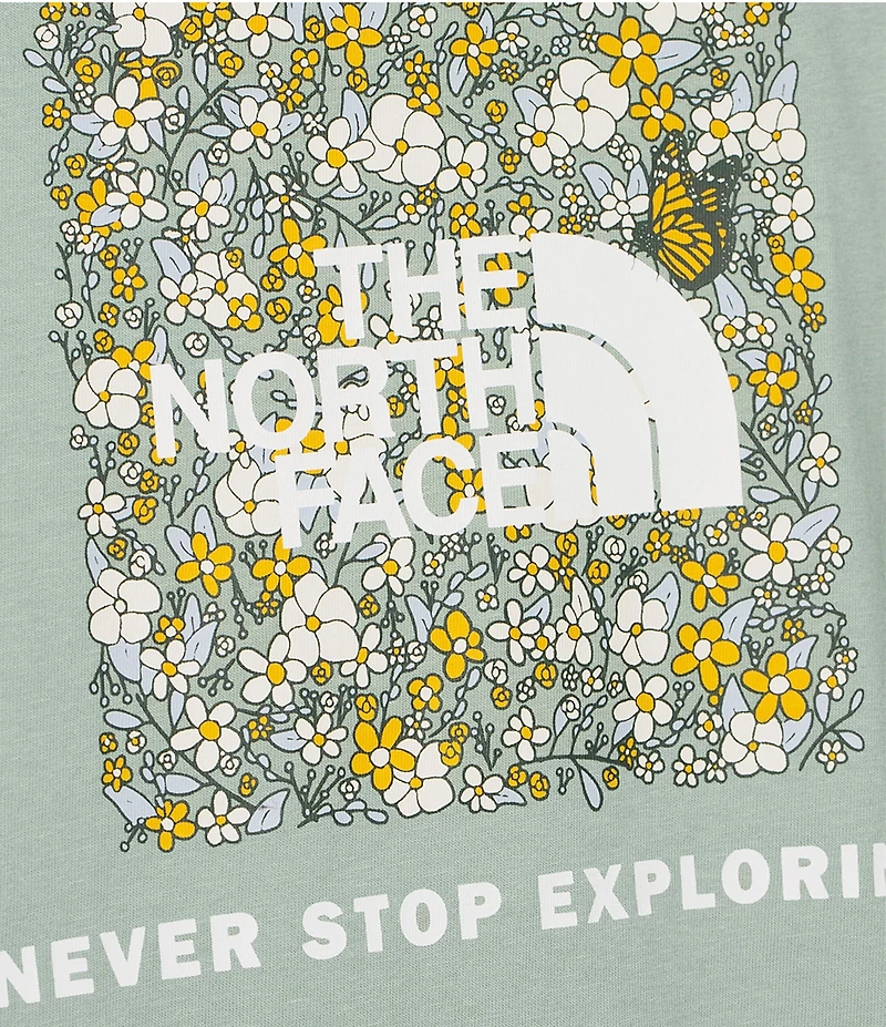 The North Face Evolution Floral Box Crew Neck Long Sleeve Graphic Relaxed Fit Tee