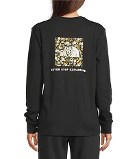 The North Face Evolution Floral Box Crew Neck Long Sleeve Graphic Relaxed Fit Tee