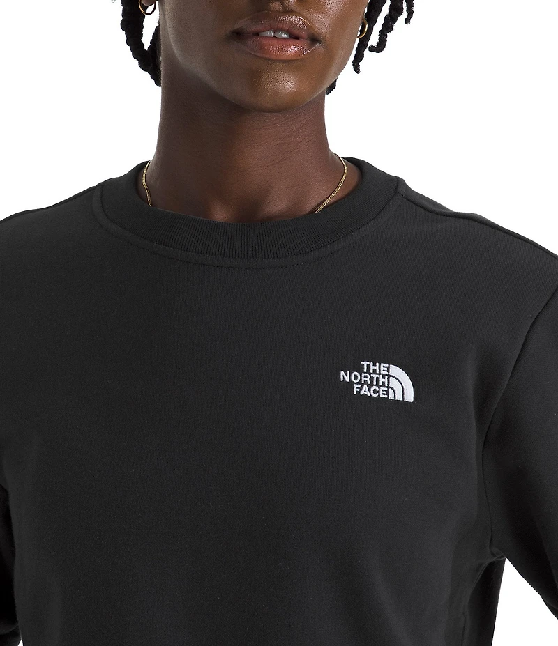 The North Face Evolution Simple Embroidered Logo Crew Neck Long Sleeve Pullover