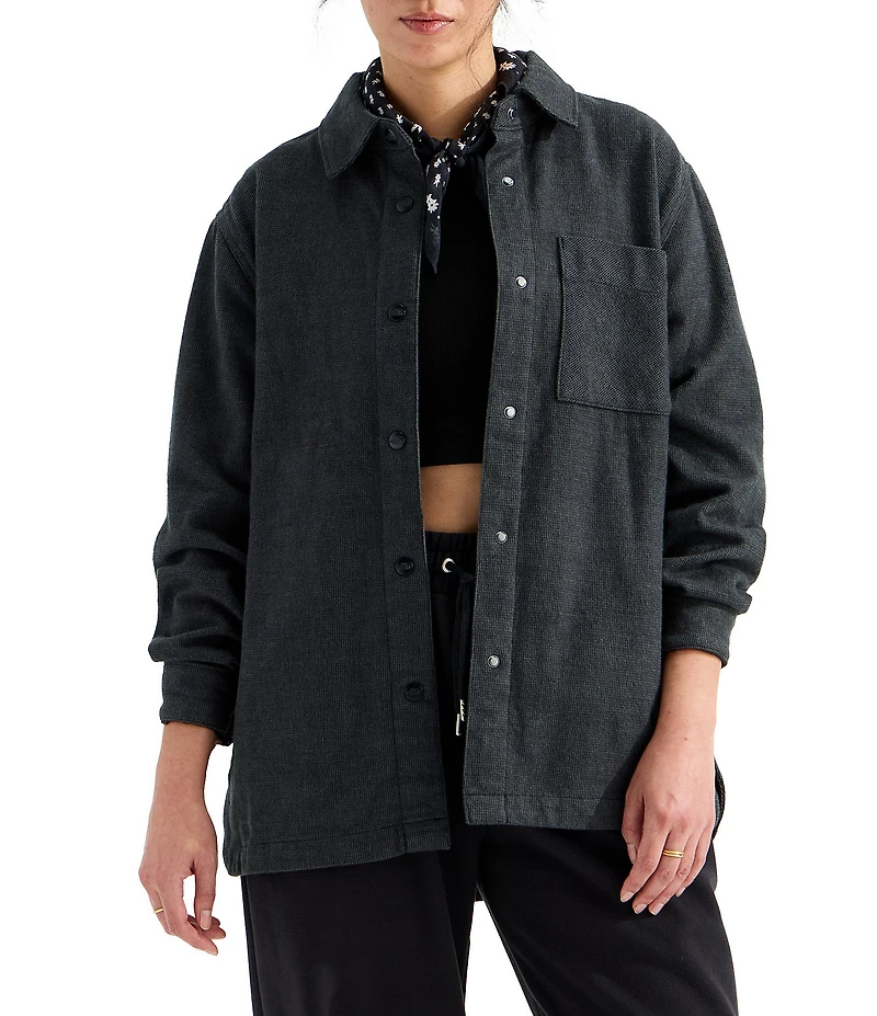 The North Face Forest Flannel Plaid Point Collar Snap Front Shacket