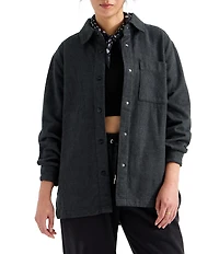 The North Face Forest Flannel Plaid Point Collar Snap Front Shacket