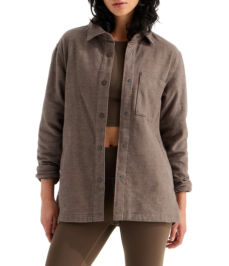 The North Face Forest Flannel Plaid Point Collar Snap Front Shacket