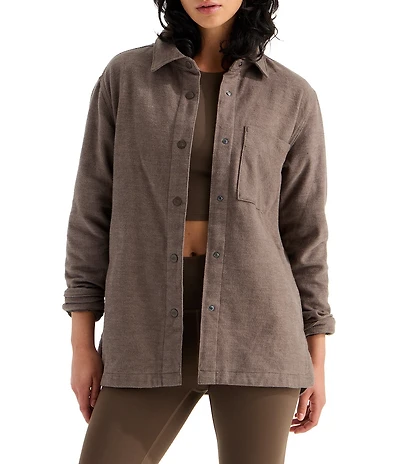 The North Face Forest Flannel Plaid Point Collar Snap Front Shacket