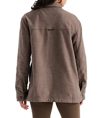 The North Face Forest Flannel Plaid Point Collar Snap Front Shacket