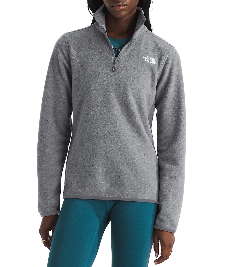 The North Face Glacier Fleece Stand Collar Contrast Trim Pullover Jacket