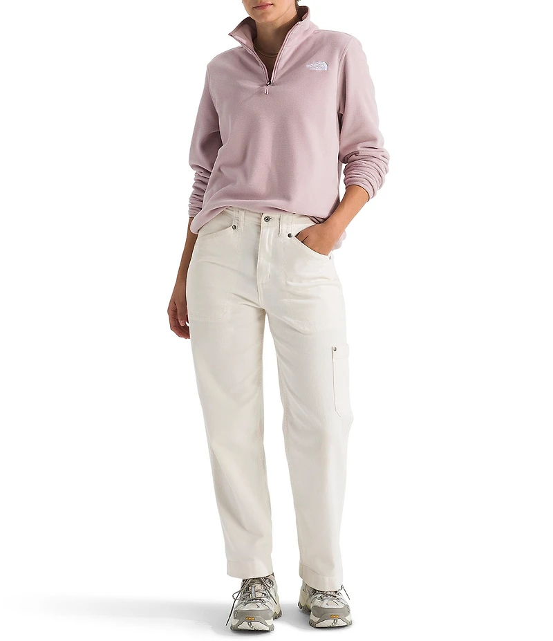 The North Face Glacier Fleece Stand Collar Contrast Trim Pullover Jacket