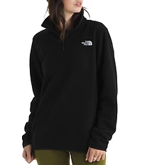 The North Face Glacier Fleece Stand Collar Contrast Trim Pullover Jacket