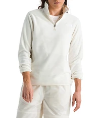 The North Face Glacier Fleece Stand Collar Contrast Trim Pullover Jacket