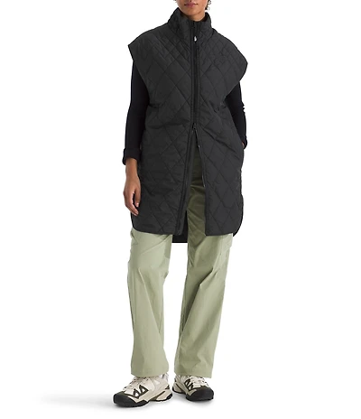 The North Face Large Diamond Peak Oversized Insulated Zip Front Vest