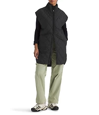 The North Face Large Diamond Peak Oversized Insulated Zip Front Vest