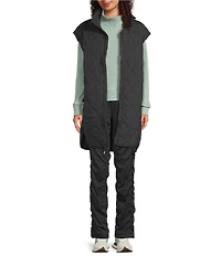 The North Face Large Diamond Peak Oversized Insulated Zip Front Vest