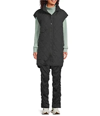 The North Face Large Diamond Peak Oversized Insulated Zip Front Vest