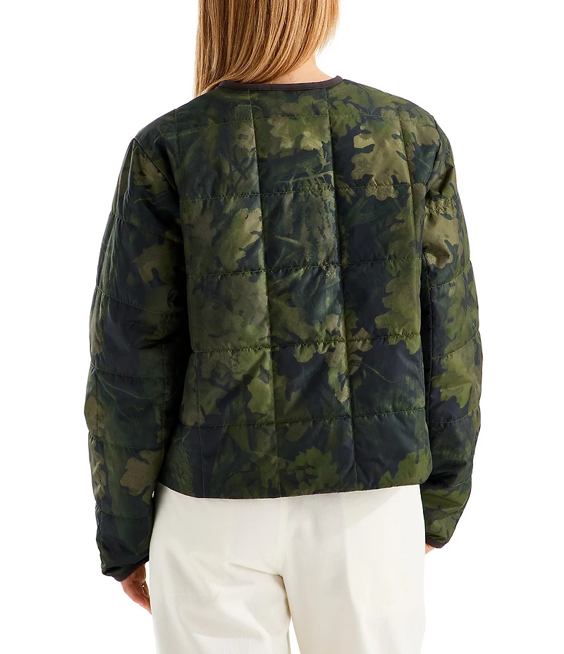 The North Face Lhotse LT Insulated Quilted Camouflage Crew Neck Zip Front Filed Jacket